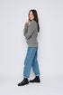 Christy-Mock Neck Split Front Pullover